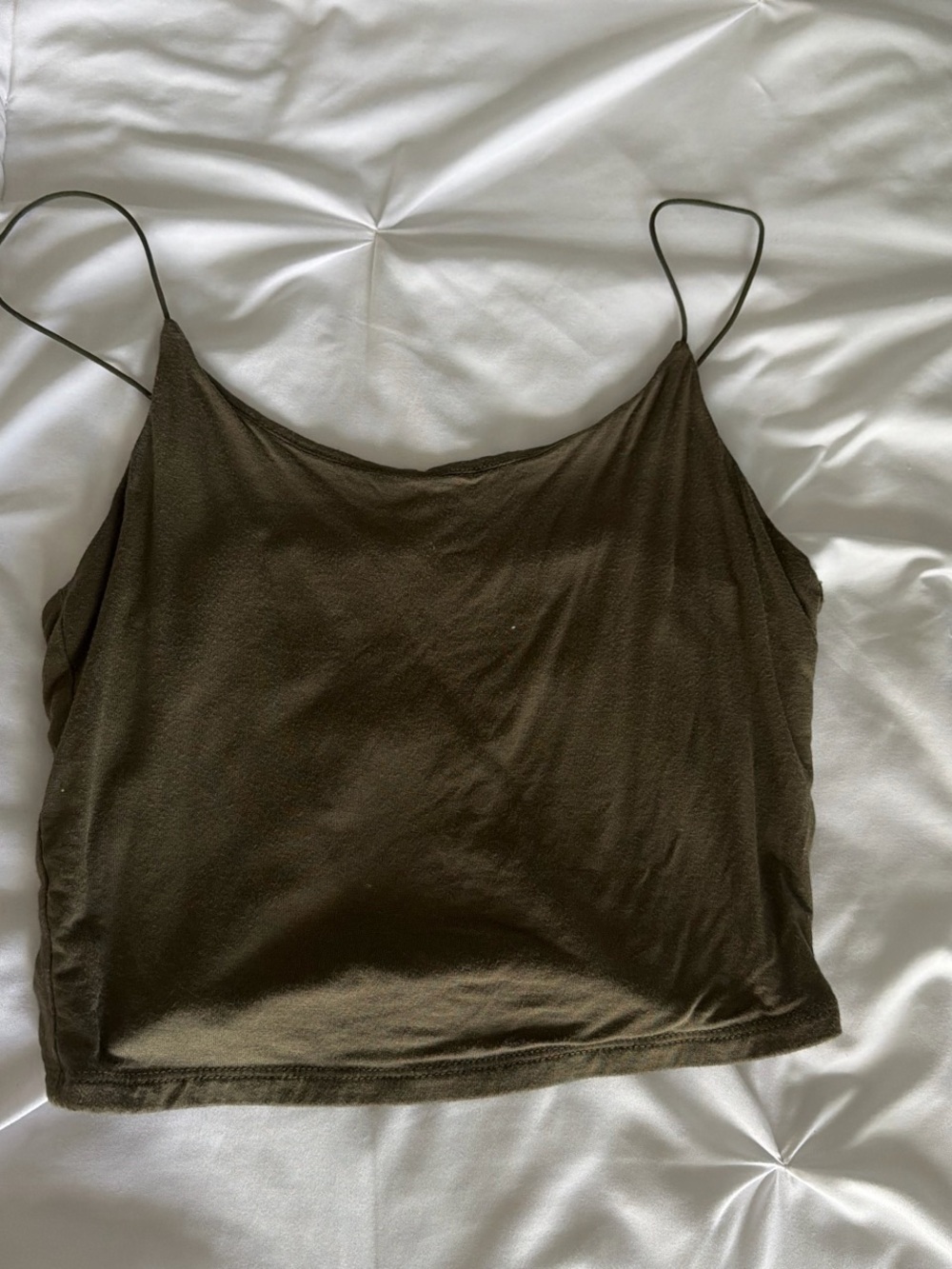 Garage Olive Green Spaghetti Strap Camisole